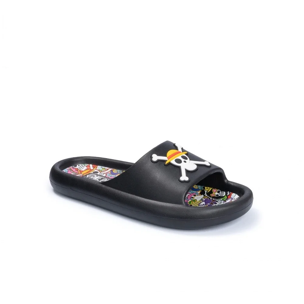 One Piece Slides Unisex Black Excellence Straw Hat Pirates Anime‎ Graphic